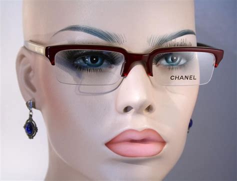 red chanel glasses frame|chanel rimless eyeglasses.